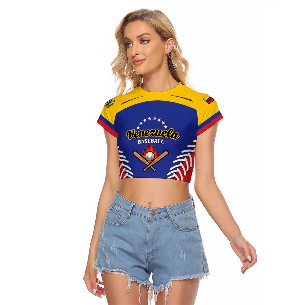 Custom Baseball Venezuela Raglan Cropped T Shirt Team Venezuela Go Champions