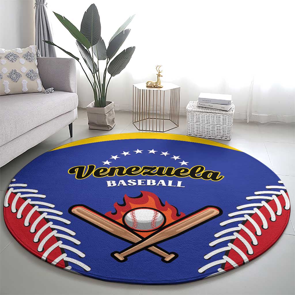 Baseball Venezuela Round Carpet Team Venezuela Go Champions
