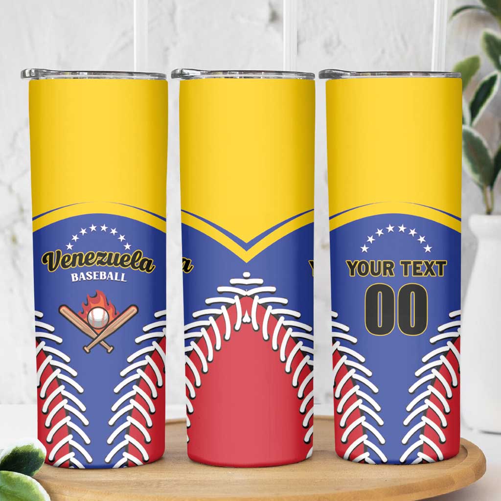 Custom Baseball Venezuela Skinny Tumbler Team Venezuela Go Champions