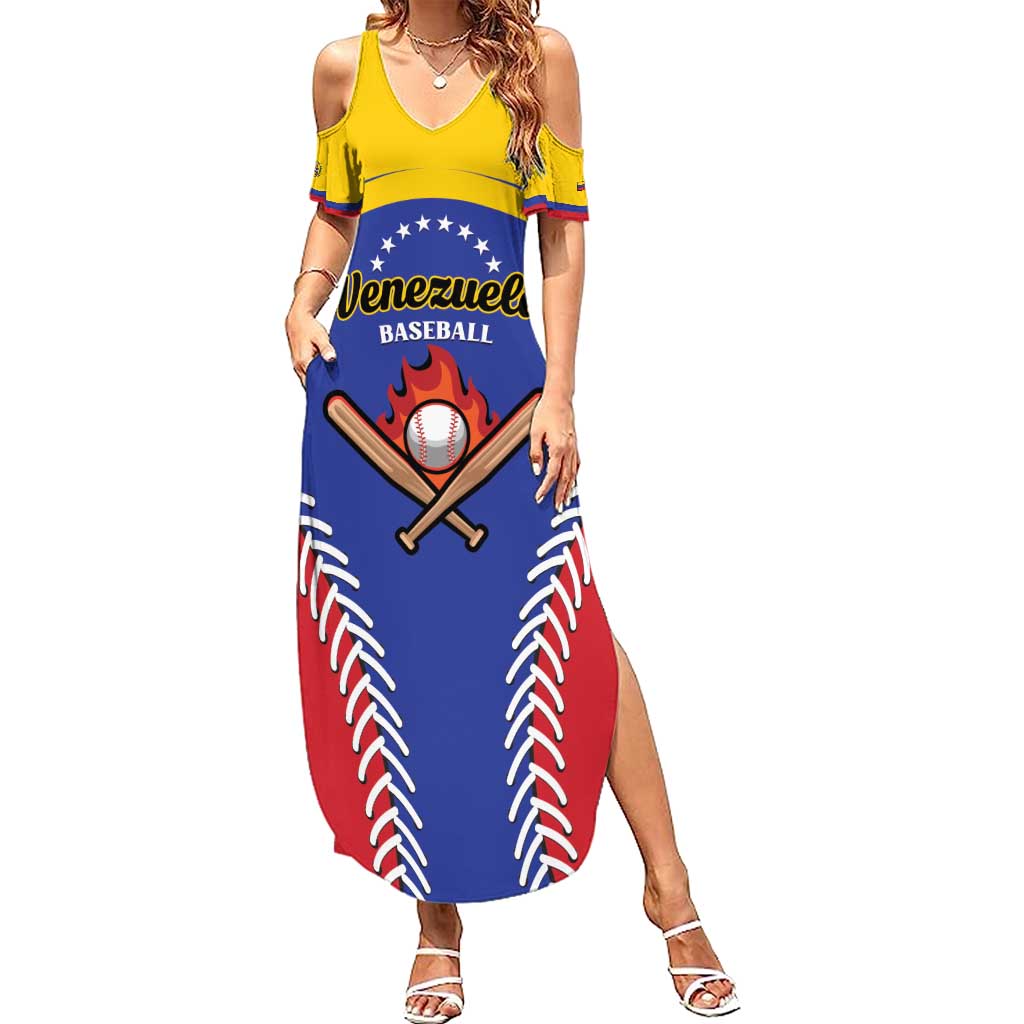 Custom Baseball Venezuela Summer Maxi Dress Team Venezuela Go Champions