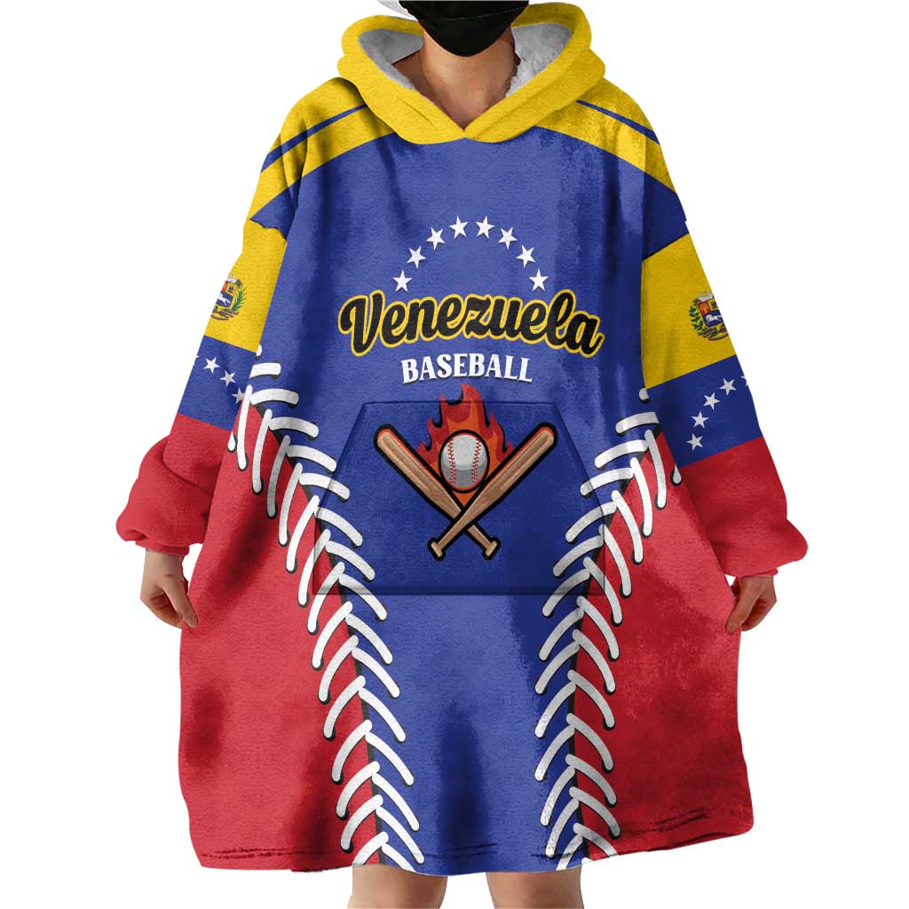 Custom Baseball Venezuela Wearable Blanket Hoodie Team Venezuela Go Champions