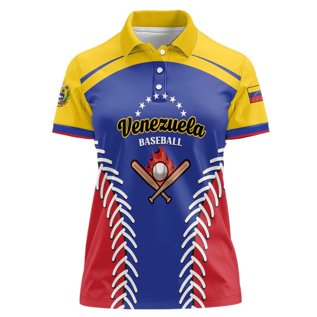 Custom Baseball Venezuela Women Polo Shirt Team Venezuela Go Champions