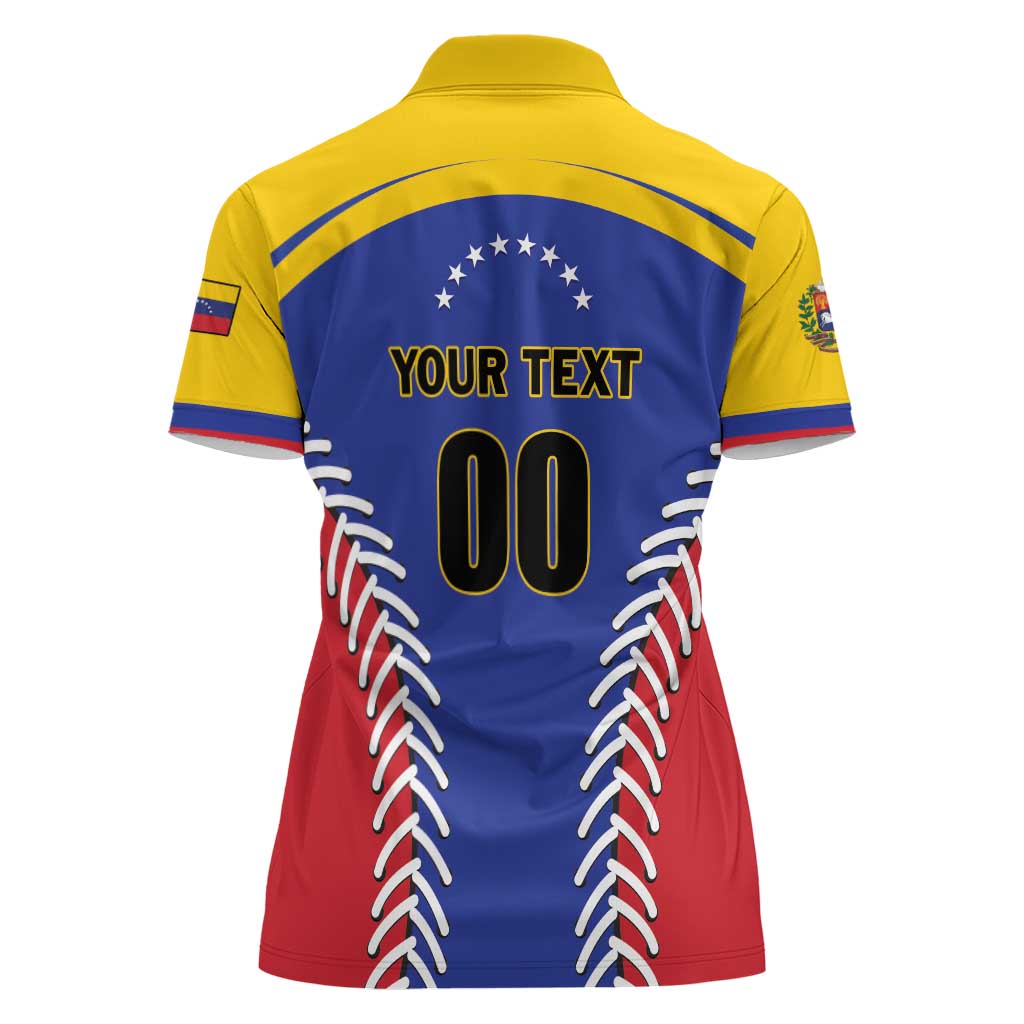 Custom Baseball Venezuela Women Polo Shirt Team Venezuela Go Champions