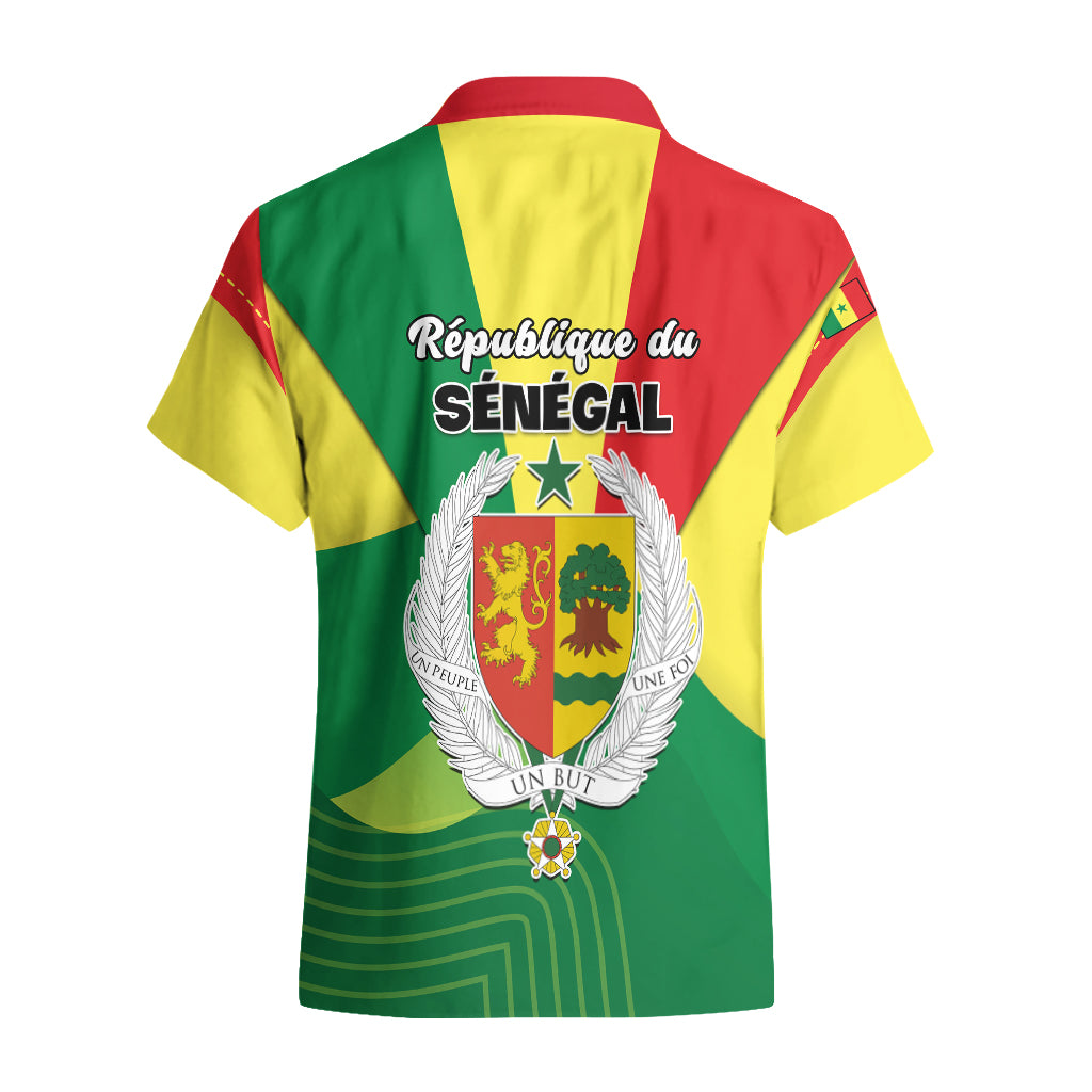 Senegal Hawaiian Shirt Bahamian Lion Baobab Flag Style - Wonder Print Shop