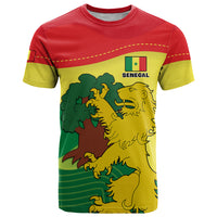 Senegal T Shirt Bahamian Lion Baobab Flag Style - Wonder Print Shop