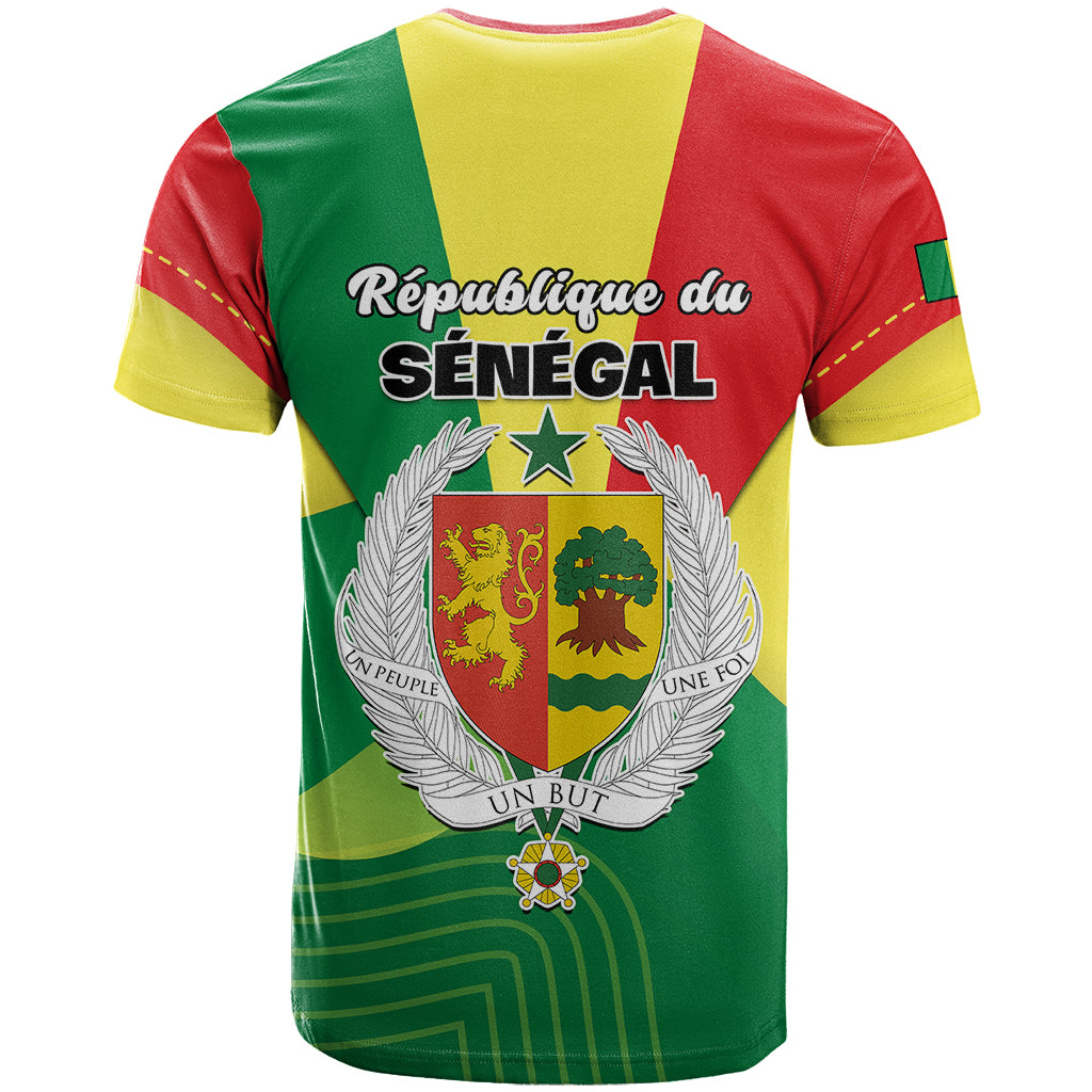 Senegal T Shirt Bahamian Lion Baobab Flag Style - Wonder Print Shop