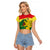 Custom Senegal Raglan Cropped T Shirt Bahamian Lion Baobab Flag Style - Wonder Print Shop