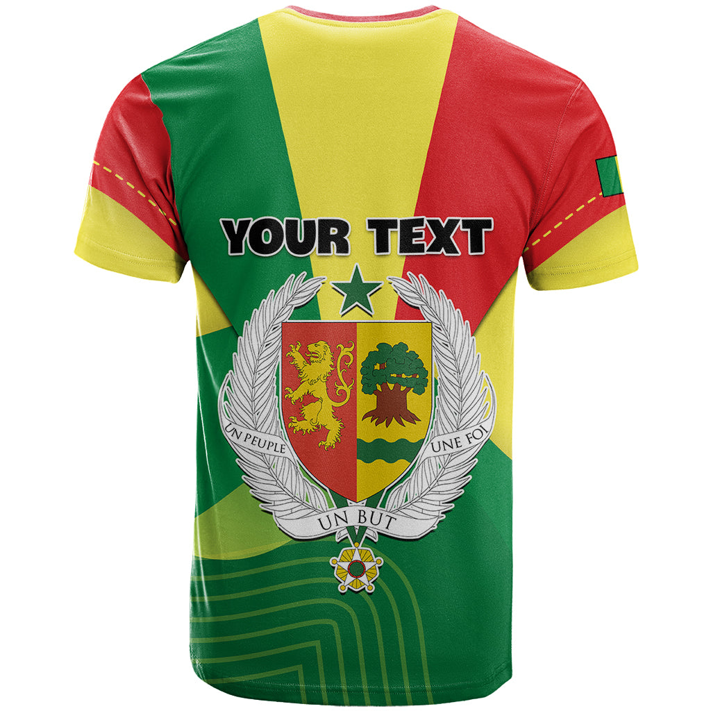 Custom Senegal T Shirt Bahamian Lion Baobab Flag Style - Wonder Print Shop