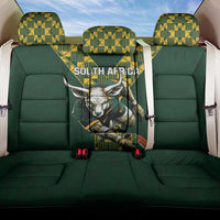 Custom South Africa 2024 Rugby Back Car Seat Cover Go Springboks Protea Pattern - Wonder Print Shop