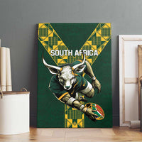 Custom South Africa 2024 Rugby Canvas Wall Art Go Springboks Protea Pattern - Wonder Print Shop