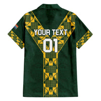 Custom South Africa 2024 Rugby Family Matching Puletasi and Hawaiian Shirt Go Springboks Protea Pattern - Wonder Print Shop