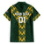 Custom South Africa 2024 Rugby Family Matching Short Sleeve Bodycon Dress and Hawaiian Shirt Go Springboks Protea Pattern - Wonder Print Shop