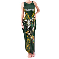 Custom South Africa 2024 Rugby Family Matching Tank Maxi Dress and Hawaiian Shirt Go Springboks Protea Pattern - Wonder Print Shop