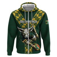 Custom South Africa 2024 Rugby Hoodie Go Springboks Protea Pattern - Wonder Print Shop