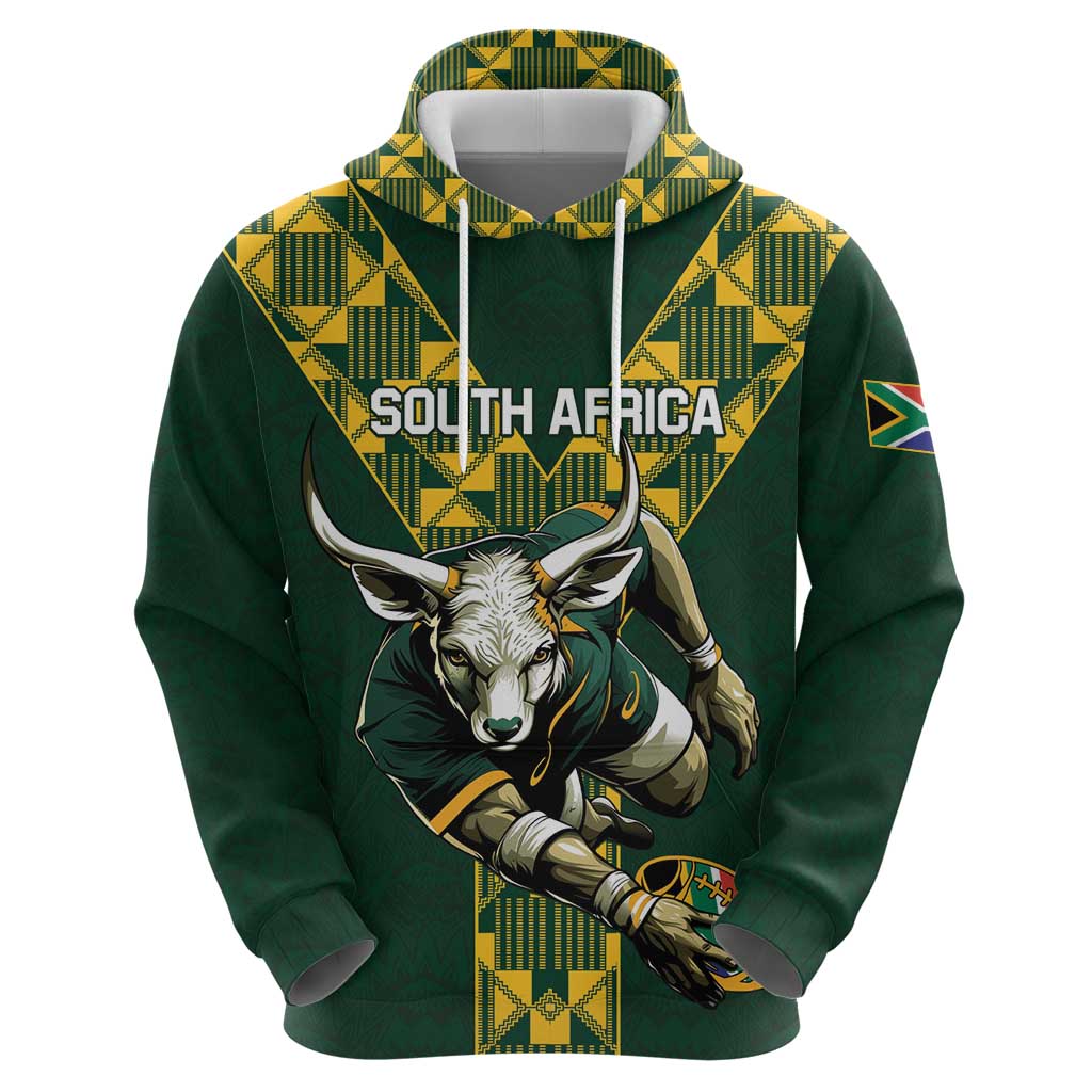 Custom South Africa 2024 Rugby Hoodie Go Springboks Protea Pattern - Wonder Print Shop