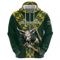 Custom South Africa 2024 Rugby Hoodie Go Springboks Protea Pattern - Wonder Print Shop