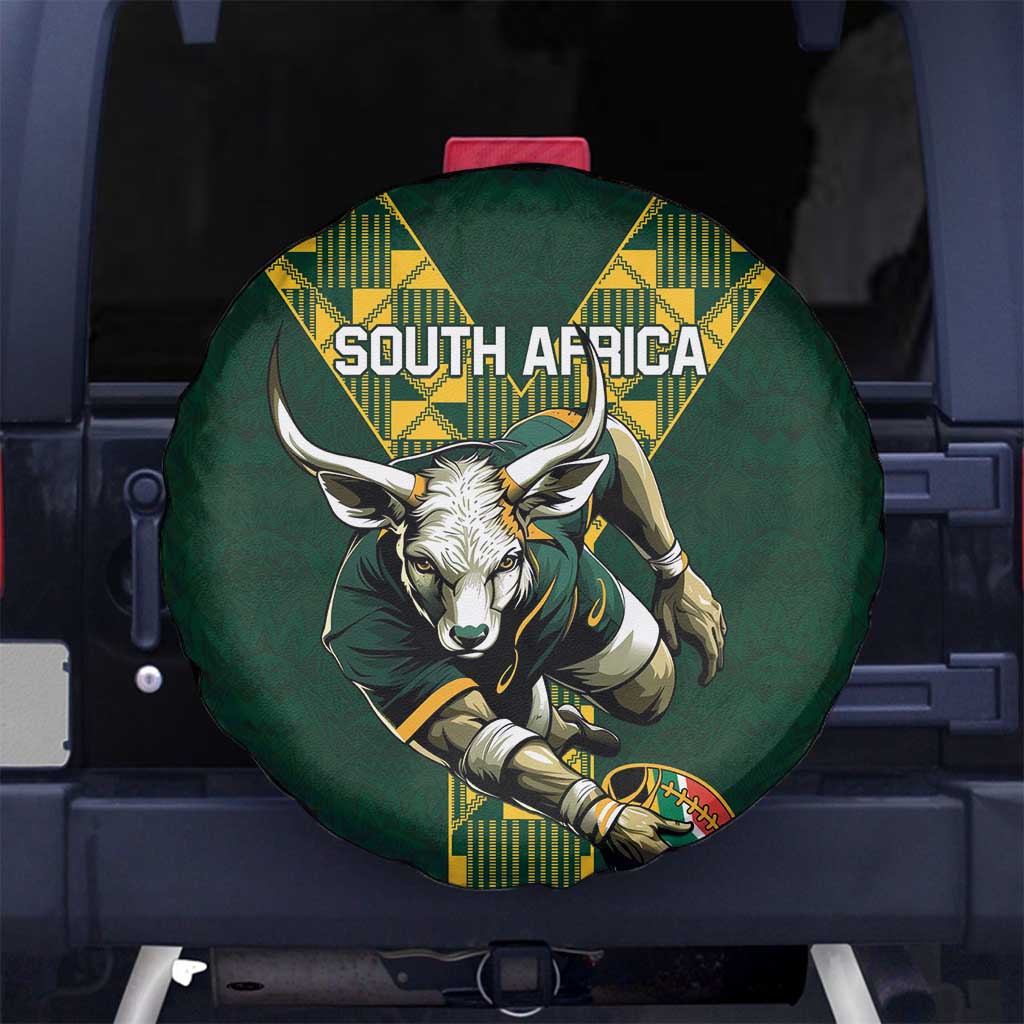 Custom South Africa 2024 Rugby Spare Tire Cover Go Springboks Protea Pattern - Wonder Print Shop