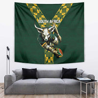 Custom South Africa 2024 Rugby Tapestry Go Springboks Protea Pattern - Wonder Print Shop