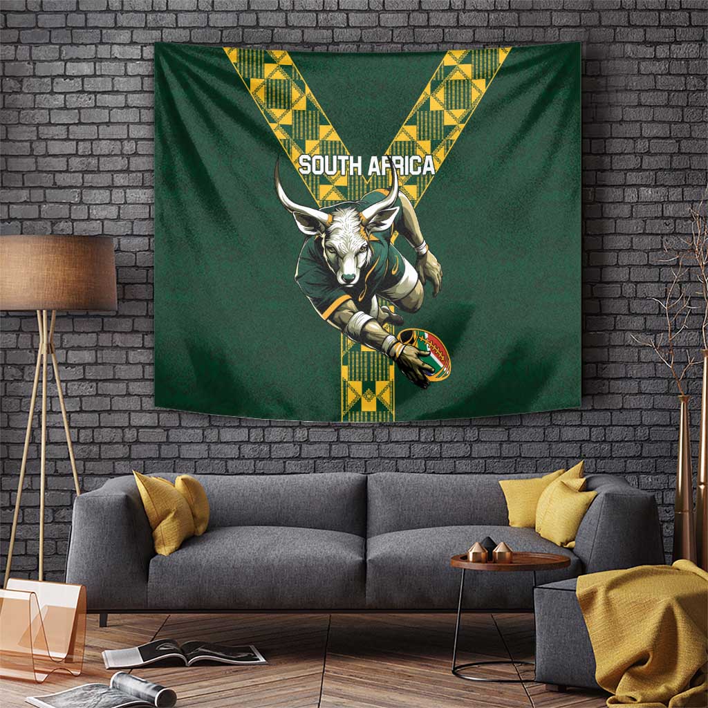 Custom South Africa 2024 Rugby Tapestry Go Springboks Protea Pattern - Wonder Print Shop