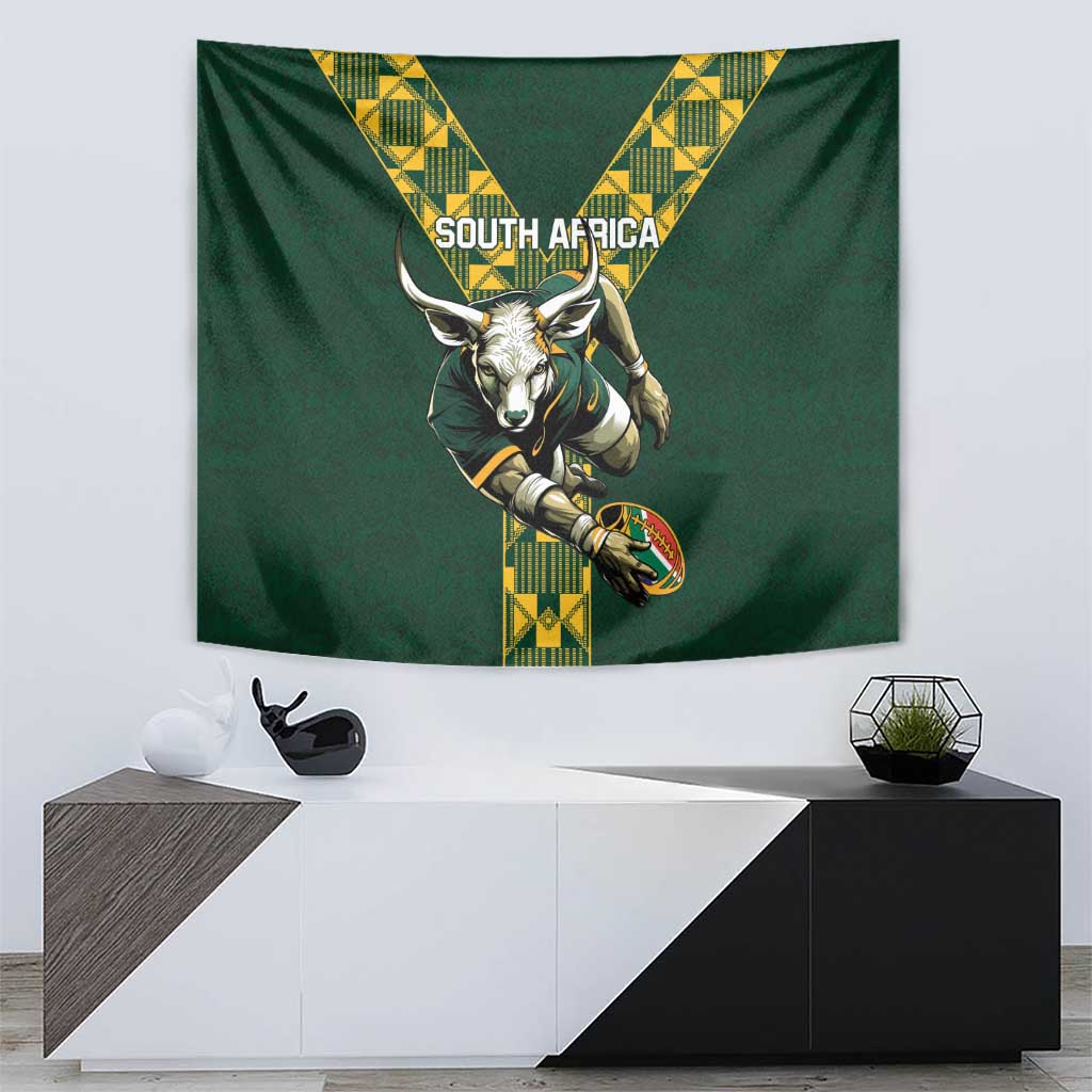 Custom South Africa 2024 Rugby Tapestry Go Springboks Protea Pattern - Wonder Print Shop
