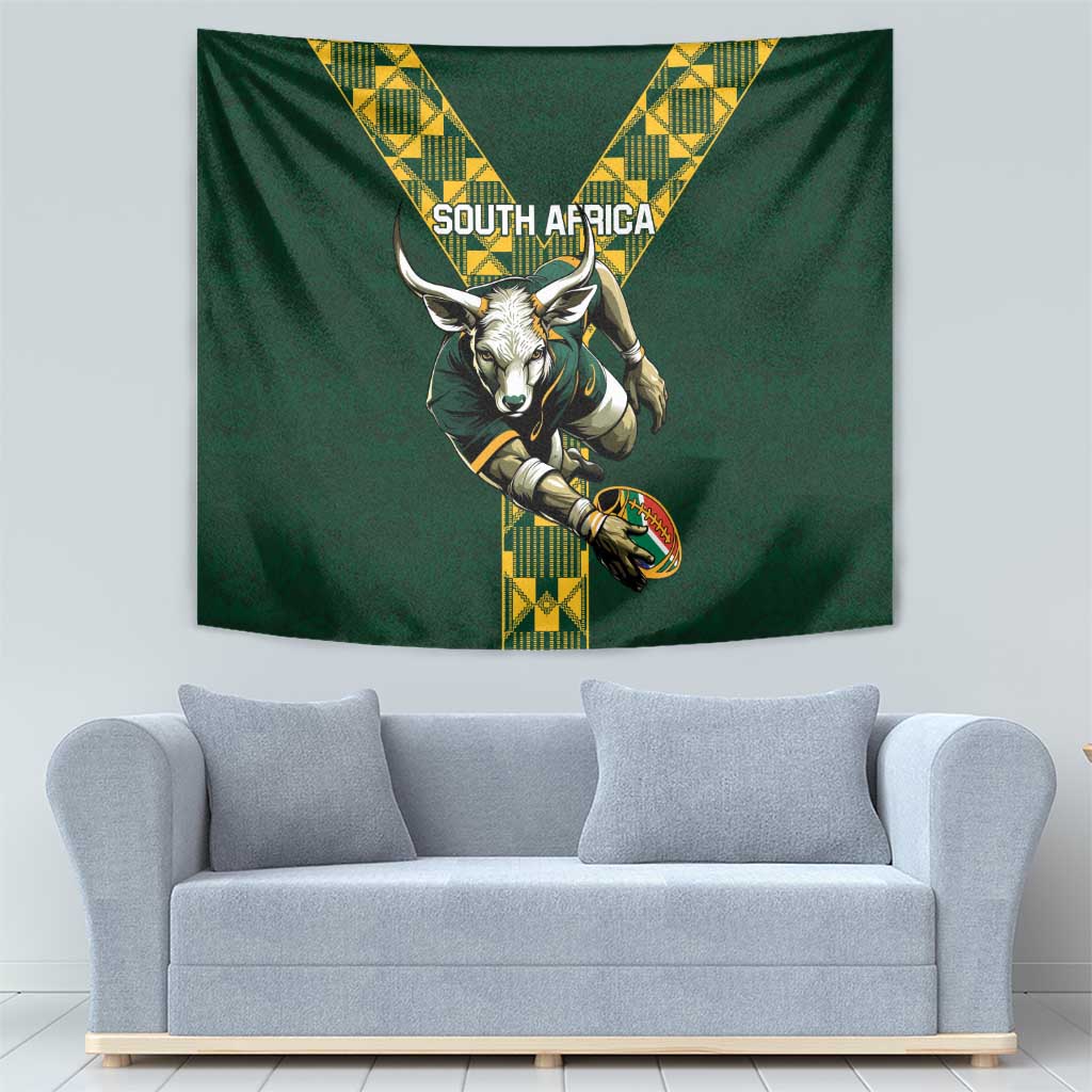 Custom South Africa 2024 Rugby Tapestry Go Springboks Protea Pattern - Wonder Print Shop