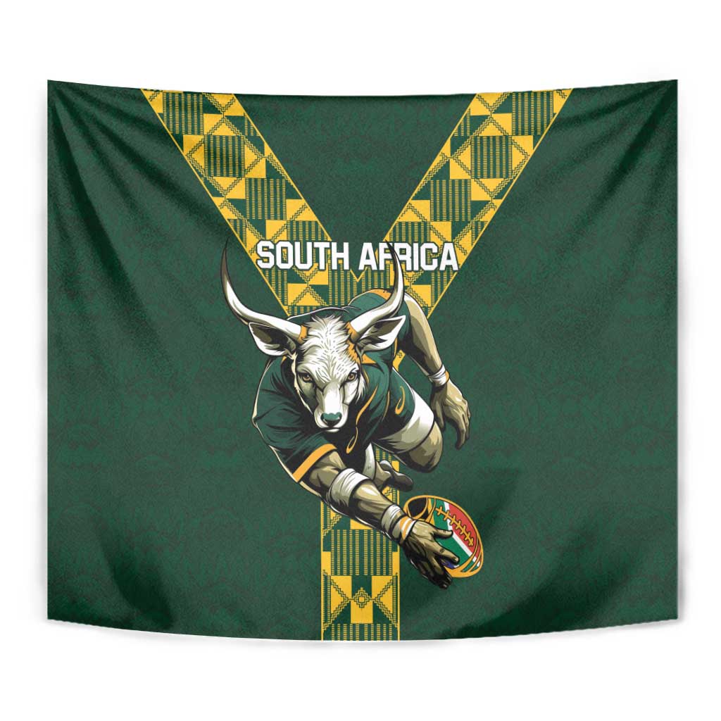 Custom South Africa 2024 Rugby Tapestry Go Springboks Protea Pattern - Wonder Print Shop