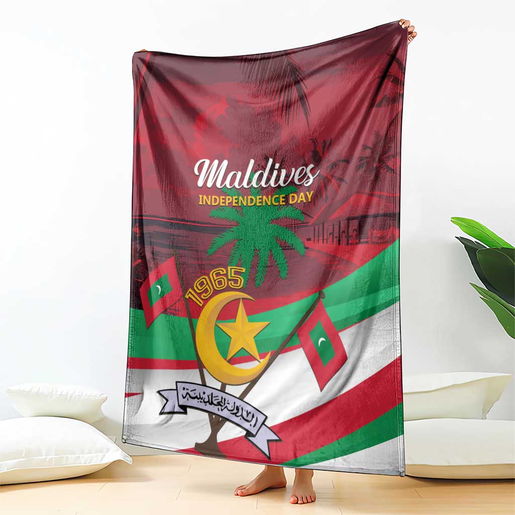 Personalized Maldives Independence Day 1965 Blanket Dhivehi Raajjeyge Jumhooriyyaa