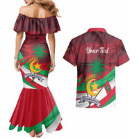 Personalized Maldives Independence Day 1965 Couples Matching Mermaid Dress and Hawaiian Shirt Dhivehi Raajjeyge Jumhooriyyaa - Wonder Print Shop