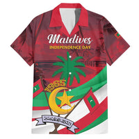 Personalized Maldives Independence Day 1965 Family Matching Off Shoulder Maxi Dress and Hawaiian Shirt Dhivehi Raajjeyge Jumhooriyyaa - Wonder Print Shop