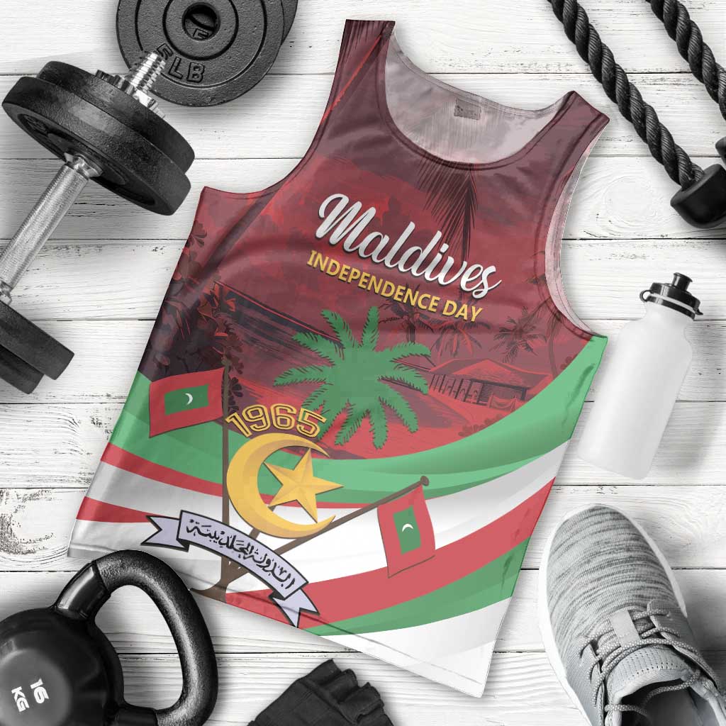 Personalized Maldives Independence Day 1965 Men Tank Top Dhivehi Raajjeyge Jumhooriyyaa - Wonder Print Shop