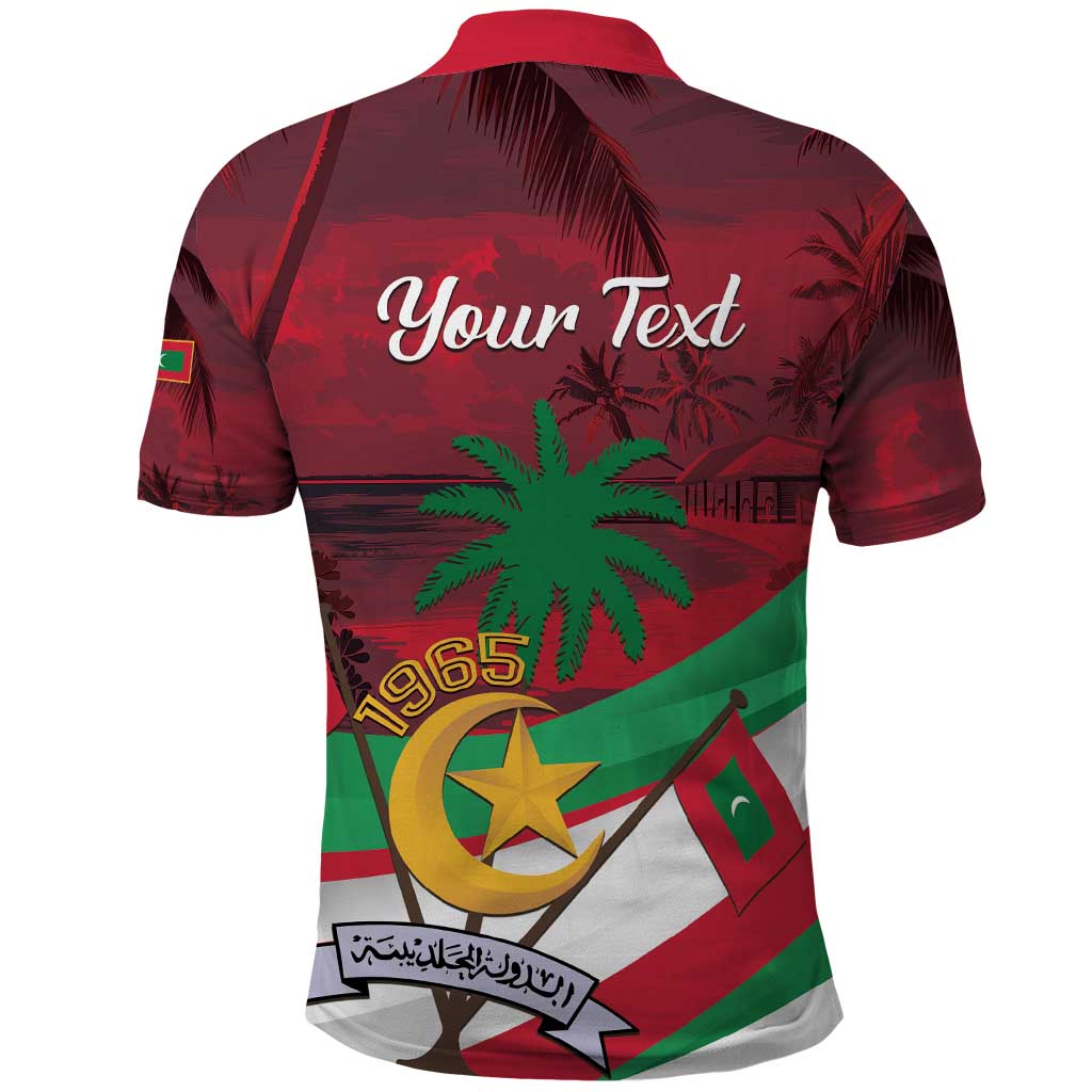 Personalized Maldives Independence Day 1965 Polo Shirt Dhivehi Raajjeyge Jumhooriyyaa - Wonder Print Shop
