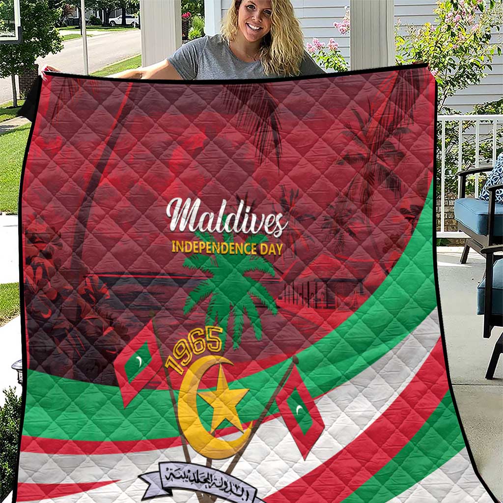Personalized Maldives Independence Day 1965 Quilt Dhivehi Raajjeyge Jumhooriyyaa - Wonder Print Shop