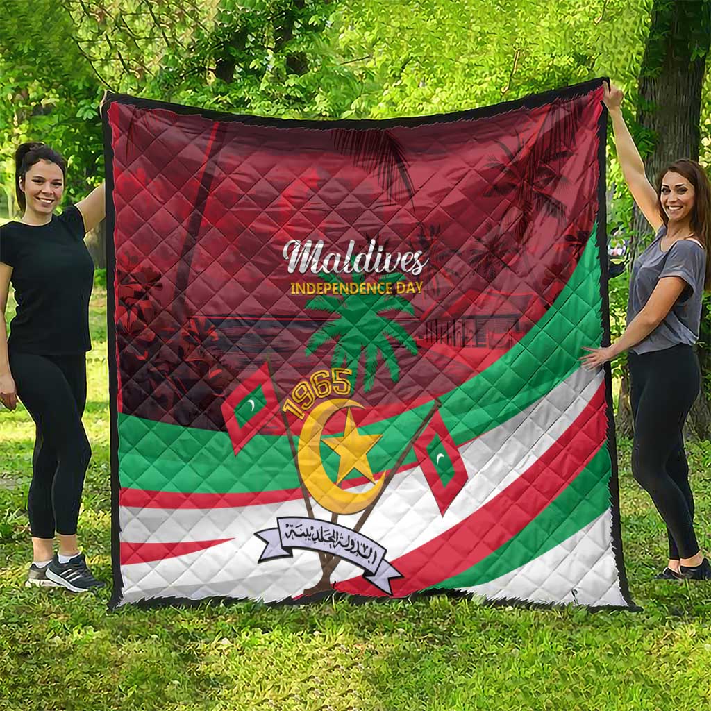 Personalized Maldives Independence Day 1965 Quilt Dhivehi Raajjeyge Jumhooriyyaa - Wonder Print Shop