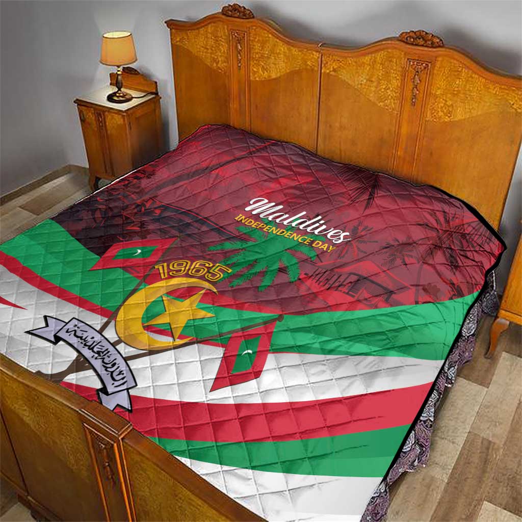 Personalized Maldives Independence Day 1965 Quilt Dhivehi Raajjeyge Jumhooriyyaa - Wonder Print Shop
