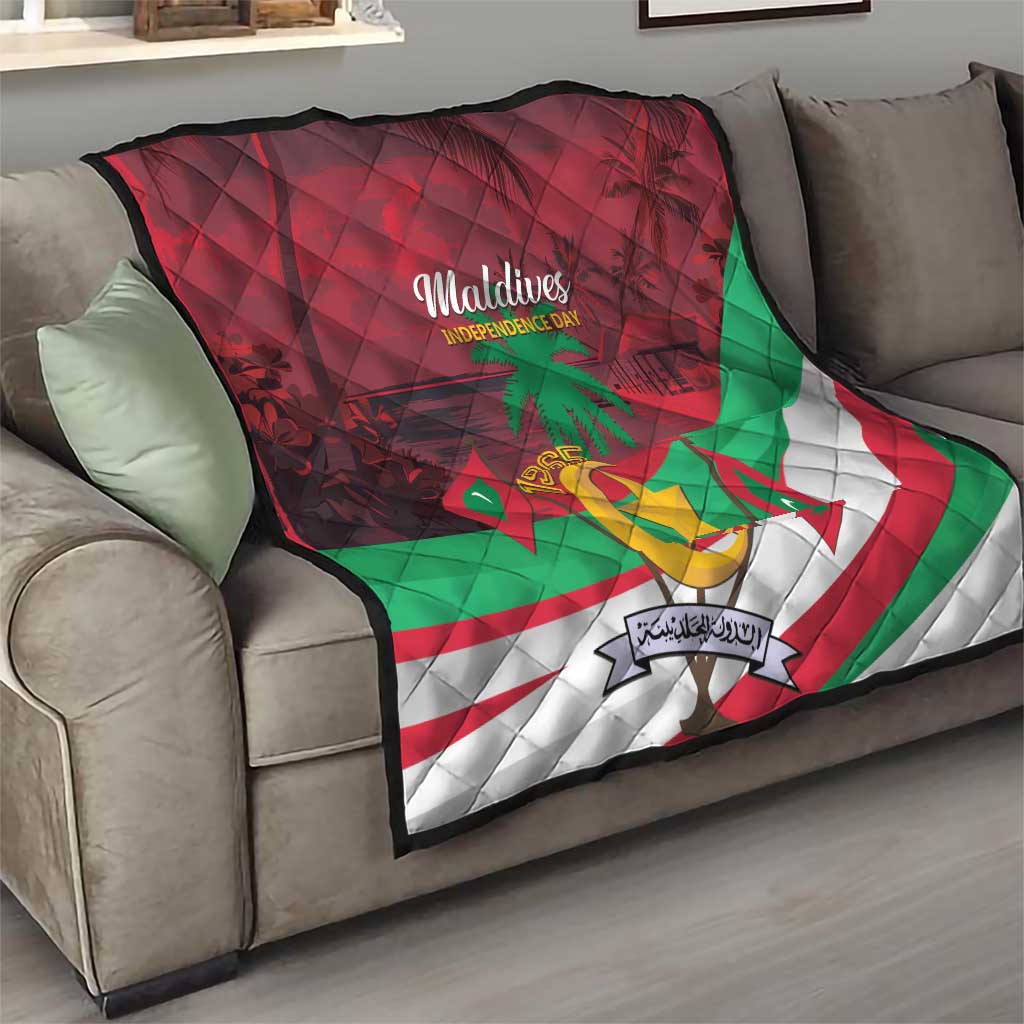 Personalized Maldives Independence Day 1965 Quilt Dhivehi Raajjeyge Jumhooriyyaa - Wonder Print Shop