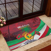Personalized Maldives Independence Day 1965 Rubber Doormat Dhivehi Raajjeyge Jumhooriyyaa - Wonder Print Shop