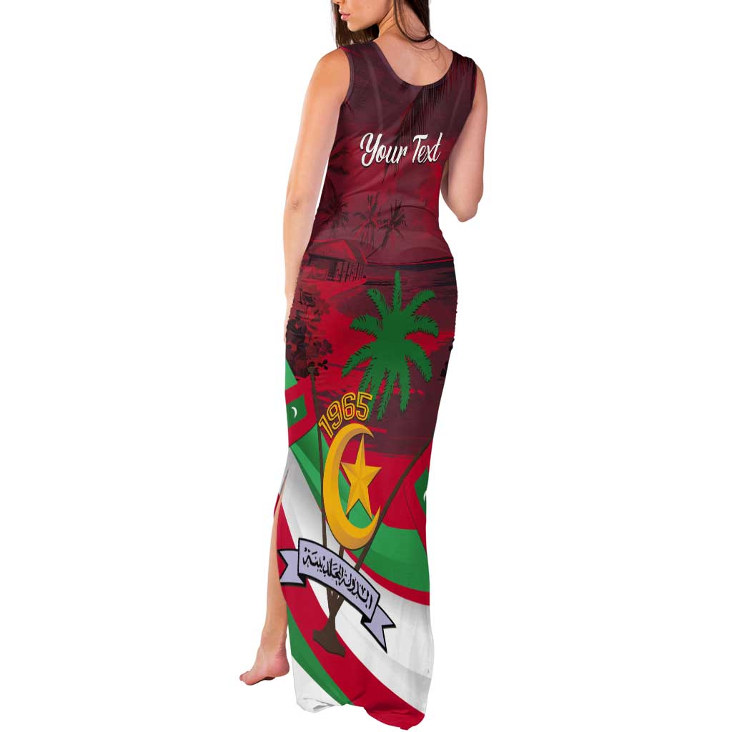 Personalized Maldives Independence Day 1965 Tank Maxi Dress Dhivehi Raajjeyge Jumhooriyyaa - Wonder Print Shop