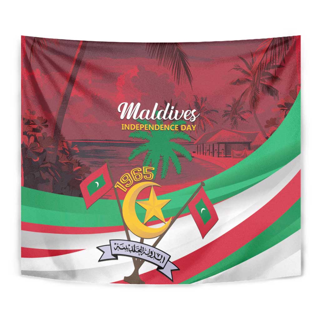 Personalized Maldives Independence Day 1965 Tapestry Dhivehi Raajjeyge Jumhooriyyaa - Wonder Print Shop
