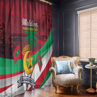Personalized Maldives Independence Day 1965 Window Curtain Dhivehi Raajjeyge Jumhooriyyaa - Wonder Print Shop