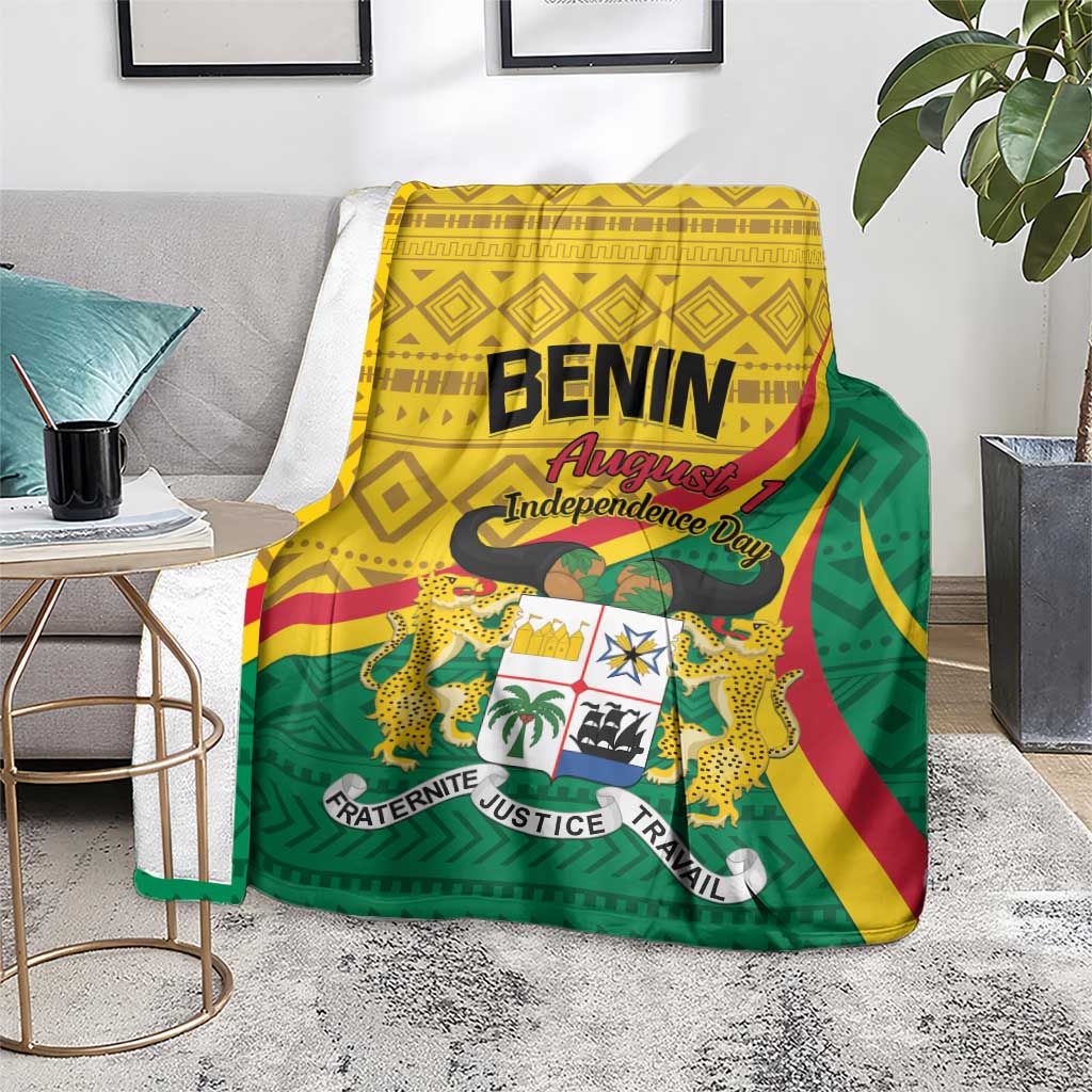 Personalized Benin Independence Day 1960 Blanket Fraternite Justice Travail