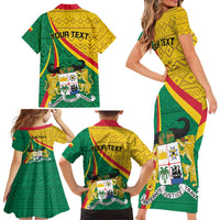 Personalized Benin Independence Day 1960 Family Matching Short Sleeve Bodycon Dress and Hawaiian Shirt Fraternite Justice Travail - Wonder Print Shop