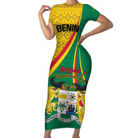 Personalized Benin Independence Day 1960 Family Matching Short Sleeve Bodycon Dress and Hawaiian Shirt Fraternite Justice Travail - Wonder Print Shop