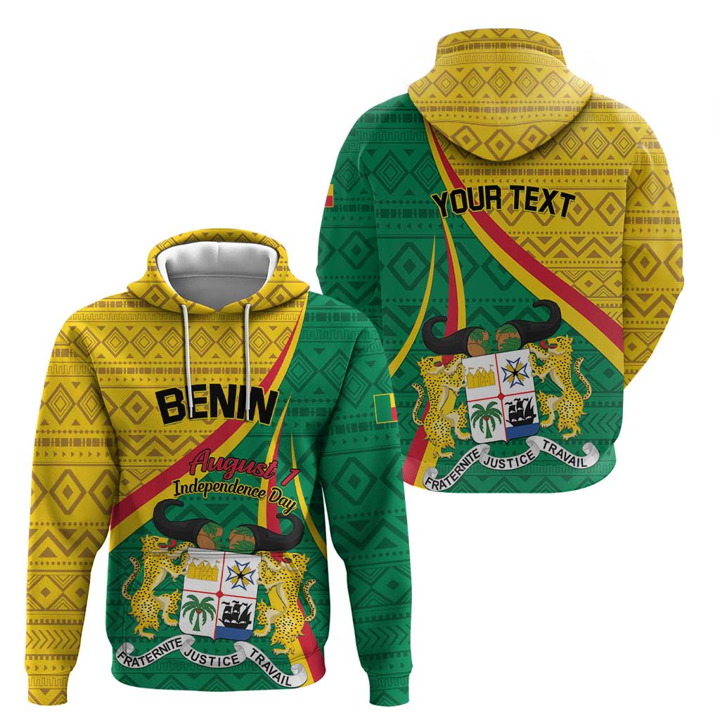 Personalized Benin Independence Day 1960 Hoodie Fraternite Justice Travail - Wonder Print Shop