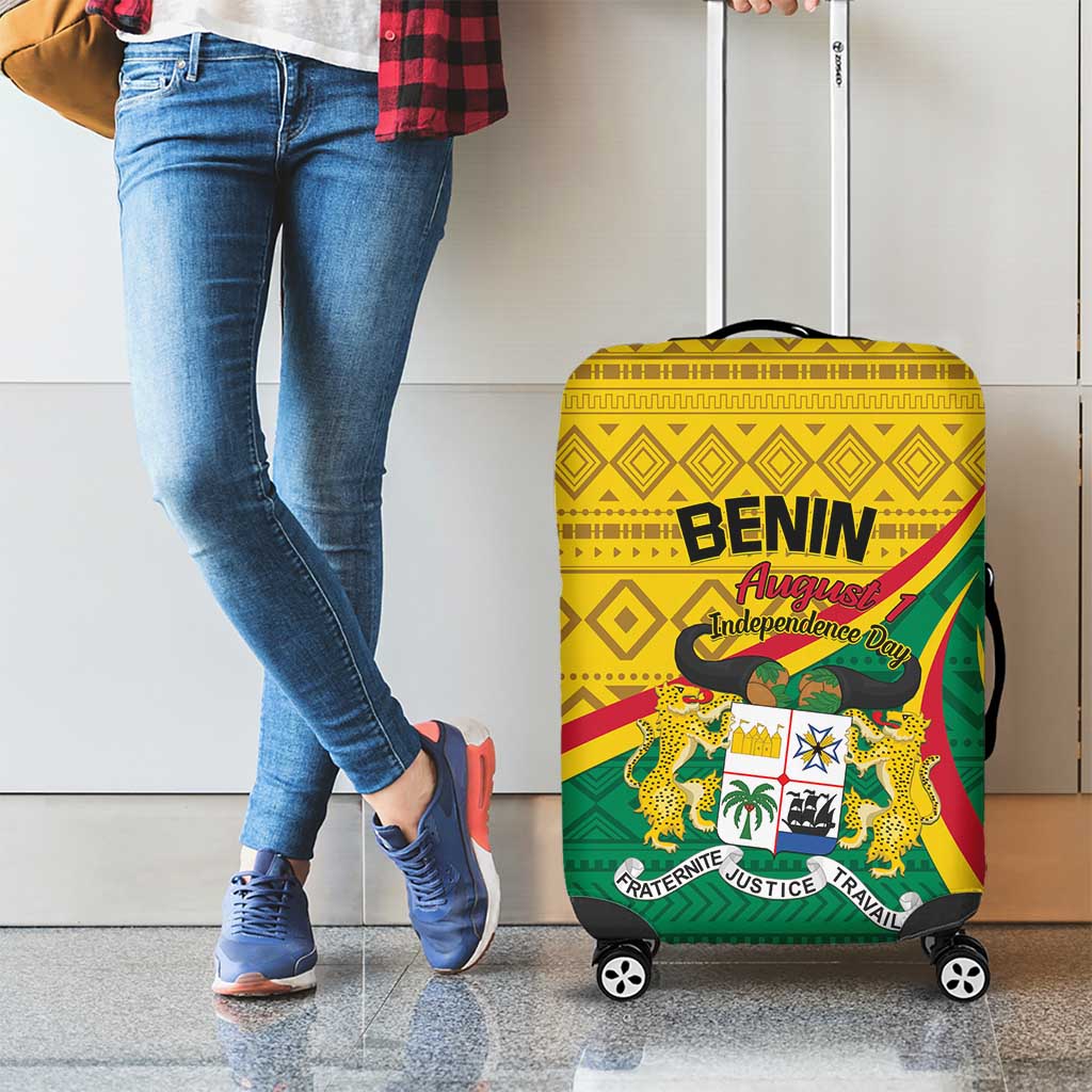 Personalized Benin Independence Day 1960 Luggage Cover Fraternite Justice Travail - Wonder Print Shop