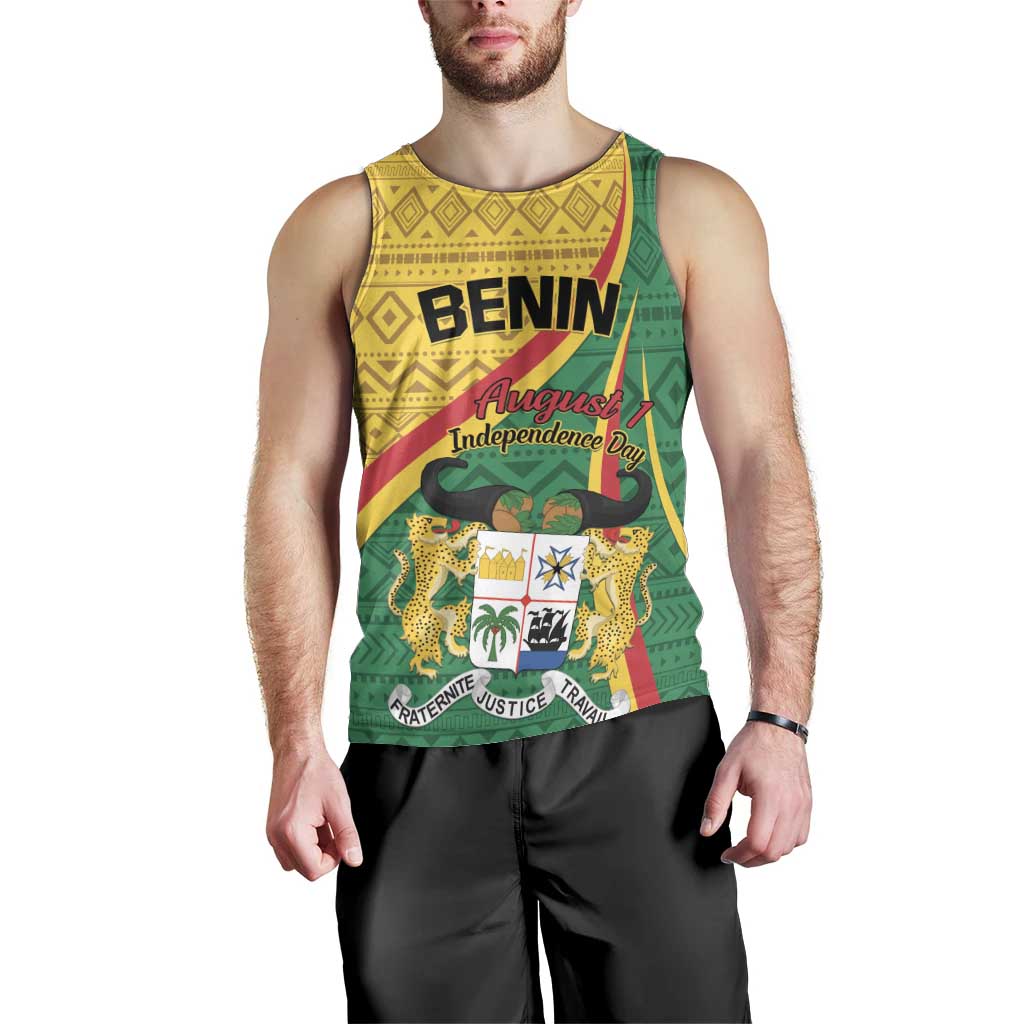 Personalized Benin Independence Day 1960 Men Tank Top Fraternite Justice Travail - Wonder Print Shop