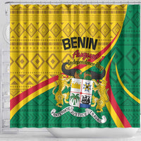 Personalized Benin Independence Day 1960 Shower Curtain Fraternite Justice Travail