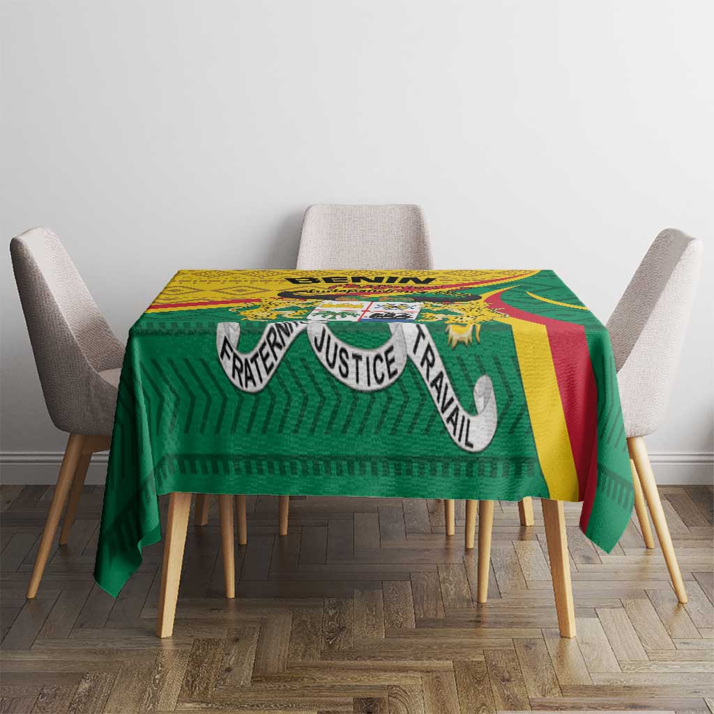 Personalized Benin Independence Day 1960 Tablecloth Fraternite Justice Travail - Wonder Print Shop