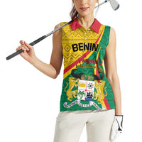 Personalized Benin Independence Day 1960 Women Sleeveless Polo Shirt Fraternite Justice Travail - Wonder Print Shop