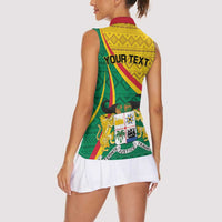 Personalized Benin Independence Day 1960 Women Sleeveless Polo Shirt Fraternite Justice Travail - Wonder Print Shop