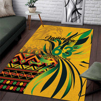 Jamaica Independence Day 1962 Area Rug Jumieka Streamertail Reggae Pattern